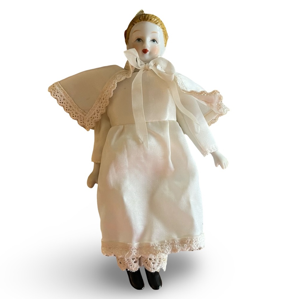 Vintage Victorian Doll Hanging Ornament